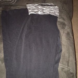 Zebra top black leggings